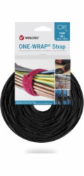 Velcro Páska na suchý zip One Wrap 20 mm x 330 mm, 100 kusů, nehořlavá, černá