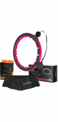 HMS MAGNETICKÁ HULA HOP SADA ČERNĚ/RŮŽOVÁ HHM16 S POČÍTADLEM HMS + ZHUTNĚNÍ PÁSKEM BR163 ČERNÝ
