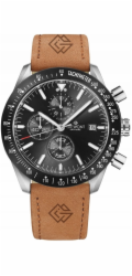Giewont Pánské hodinky Chronograph Sapphire Hnědá a černá GW8720-A1