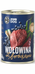 JOHN DOG Berry Line Adult Beef with blueberries - vlhké krmivo pro psy - 400g