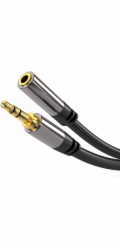 PremiumCord HQ stíněný prodlužovací kabel Jack 3.5mm - Jack 3.5mm M/F 5m