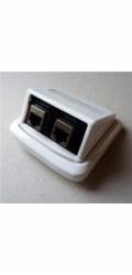 Dvojzásuvka ABB TANGO 2xRJ45 cat6 STP bílá