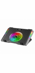 EVOLVEO Ania 16, chladicí podložka pod notebook, 5x ventilátor, RGB podsvícení