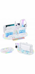 JYS Nabíjecí stanice RGB + organizér pro Nintendo Switch 2 NS 2 Joy-con Pro Pad / -ns2322-v1 / Bílá