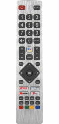 Sharp Dálkový ovladač pro LCD televizory TECHNIKA, TEF/RMC/0015N, NETFLIX, YOUTUBE, ANDROID