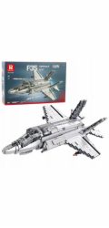 LeanToys Stavebnice stíhačky F-35 Lightning II, šedá, 1490 dílků.