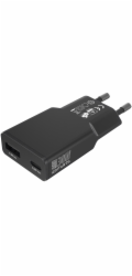 Adidas 4smarts FlatPlug Duos 30W GaN USB-C/USB-A nástěnná nabíječka černá