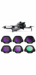 Kf Sada filtrů 6 v 1, kompletní filtr, šedý, ND8, ND16, ND32, ND64, ND128, Dji Mini 5 Pro / Sku.1674