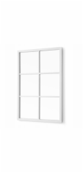 Giftdecor Obdélníkové zrcadlo s prosklenými lištami, 71 x 49 cm