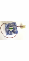 EUROCASE ventilátor 80mm, 12V/0,17A, prosvětlený modrý (molex)