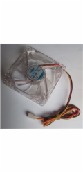 EUROCASE ventilátor 80mm, 12V/0,15A, prosvětlený RGB (3-pin)