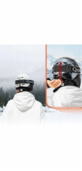 RockBros Lyžařská helma Qunature 10130003002 s chrániči uší, velikost na snowboard M - bílá