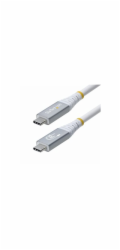 StarTech - USB kabel - USB-C (M) do USB-C (M) - USB4 / Thunderbolt 3 / Thunderbolt 4 / DisplayPort 1.4 - 3.01 m - podpora 4K120Hz, drsný, flexibilní - bílá