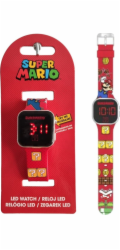 Kids Euroswan Červené LED hodinky Super Mario