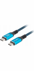 Lanberg Kabel USB-C M/M USB4 1M 240W 8K 60HZ černo-modrý