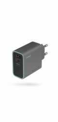 Cuktech CUKAD653EUGR 65W GaN nabíječka do zásuvky 2 x USB-C 1 x USB-A - šedá
