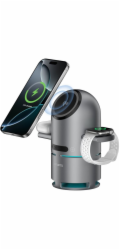 4smarts Nabíjecí stanice ChargeBot Sound Qi2, šedá