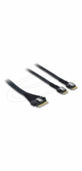 Delock - Interní kabel SAS - 8i Slim SAS (SFF-8654) (M) do 4i Slim SAS (M) - 50 cm