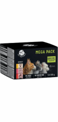 PETREPUBLIC Mega Pack Chicken, salmon, veal - mokré krmivo pro kočky - 12x100g