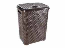 koš 45l na použité prádlo RATAN hnědý