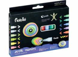 Fiorello Akrylové popisovače 12 barev FIORELLO