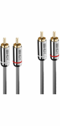 Lindy kabel RCA (Cinch) x2 - RCA (Cinch) x2 0,5 m stříbrný (35344)