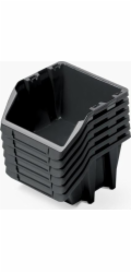 Prosperplast TÁCKY 12 KRÁTKÝCH BINEERŮ, 6 KS, ČERNÉ, 214x198x238mm, KBISS22-S411