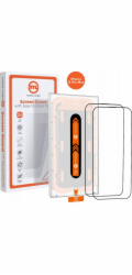 MOBILE ORIGIN Ochranný kryt na displej Orange pro iPhone 15 Pro Max s praktickým aplikátorem, 2 ks.