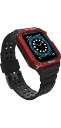 Hurtel Protect Strap Band náramek s pouzdrem pro hodinky 7 / 6 / 5 / 4 / 3 / 2 / SE (45 / 44 / 42 mm) pouzdro, obrněný kryt hodinek, černý