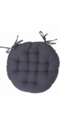 ATMOSPHERA Polštář na židli 38 cm kulatý šedý