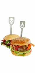 Gefu TORRO Hamburgerové špízy, 2 ks. Lebka, plamen Gefu