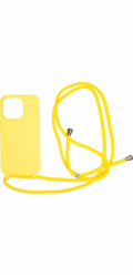 MOBILE ORIGIN Pouzdro Lanyard Case - Pouzdro se šňůrkou, žluté pro iPhone 14 Pro