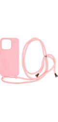 MOBILE ORIGIN Pouzdro Lanyard Case - Pouzdro se šňůrkou, růžové pro iPhone 14 Pro