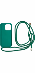 MOBILE ORIGIN Pouzdro Lanyard Case - Pouzdro se šňůrkou, tmavě zelené pro iPhone 14 Pro