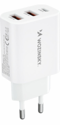 Wozinsky Nabíječka Wozinsky CWCUCW 30W nástěnná nabíječka USB-C / 2 x USB-A - bílá
