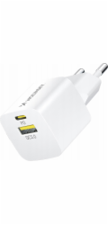 Wozinsky Nabíječka WWCEAC GaN USB-A USB-C 33W nástěnná nabíječka - bílá