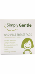 Simply Gentle Opakovaně použitelné vložky do kojeneckého prádla s taškou 6 ks.