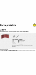 Klingspor KLINGSPOR NEKONEČNÉ ŘEMENY PRO ELEKTRICKÉ NÁŘADÍ LS307X 75 mm x 457 mm gramáž 36 kusů / 5 ks K268641