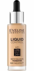 EVELINE KOLOROWKA Eveline Liquid Control HD Face Foundation s kapátkem č. 016 Vanilla Beige 32ml