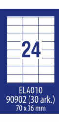 Avery Zweckform ETYK.ZF ECONOMY 70X36MM 010 100 ARK LABEL E100 ELA010 - ELA010
