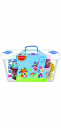 PBS Connect KEYROAD Play-Doh 6 barev x 110g, 10 malých a 6 velkých formiček, 1 váleček na těsto, 1 nůž, 3 krájecí kolečka, krabička