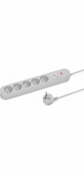 Montis přepěťová ochrana, prodlužovací kabel, 5 zásuvek, 1,5 m, šedý (MT138-1,5)
