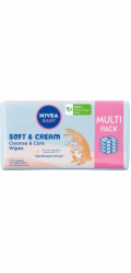 Nivea vlhčené ubrousky Soft & Cream 4x57 ks.