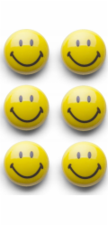 Zeller magnety Smiley, 6 kusů, O 3 cm