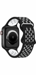 Beline Silikonový řemínek pro Apple Watch 42/44/45/49 mm, černý/bílý, s krabičkou