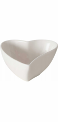 Boltze LINORA miska ve tvaru srdce, bílá