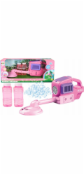 LeanToys Sekačka na trávu Bubble Machine, vyžínač, dvě kapaliny, růžová