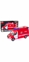 LeanToys Hasičský vůz Světla Zvuky Otevírání Dveří Řida Červená