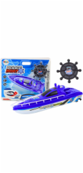 LeanToys RC policejní člun na dálkové ovládání modrý 27MHz dálkové ovládání