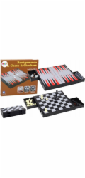 LeanToys Herní sada 3 v 1: magnetická deska, šachy, dáma, backgammon